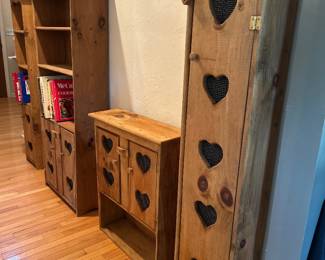 Heart furniture, vintage cookbooks.