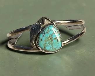 Turquoise Silver Cuff Bracelet
