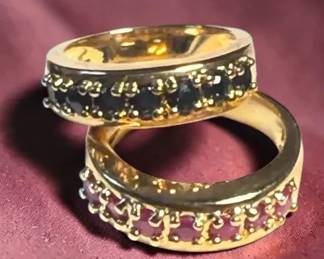 Pair of sterling rings