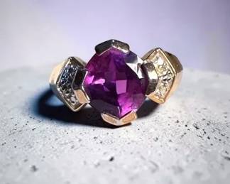 Sterling Spinel Accent Ring