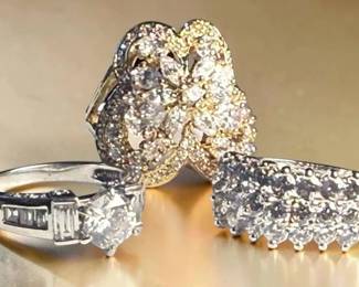 Sterling Butterfly Cluster Ring Others