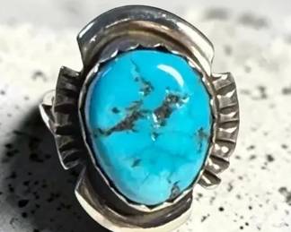 Sterling Navajo Ring Signed D