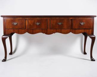 Queen Anne Style Mahogany Four Drawer Server
