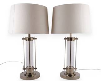 A Pair of Contemporary Acrylic Table Lamps