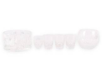 A Collection of Six Pieces of Waterford Cut Lead Crystal Tableware in the Colleen and Celebrations Patterns