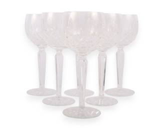 Set of Six Waterford Lismore Cut Lead Crystal Goblets