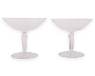 A Pair of Waterford Lismore Crystal Sherbet Glasses