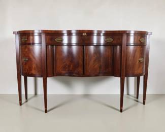Baker Furniture Collector's Edition Federal Style Serpentine Mahogany Sideboard