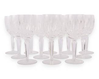 Set of Twelve Waterford Crystal Wine or Water Glasses