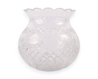 Waterford Large Cut Crystal Rose Bowl, Glandore Pattern