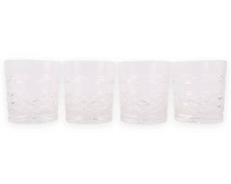 A Set of Four Galway Crystal Ashford Pattern Old Fashioned Glasses