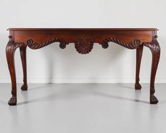 Baker Furniture Chippendale Style Mahogany Console Table