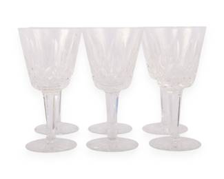 Set of 6 Waterford Lismore Pattern Crystal Goblets