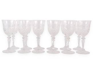 Twelve Galway Irish Cut Lead Crystal Goblets