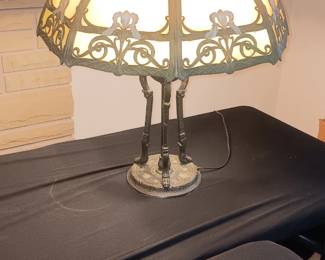 Nice stained glass panel lamp