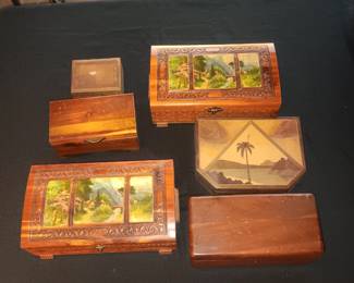 Wooden jewelry boxes