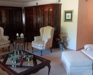 Large Thomasville cherry wall unit