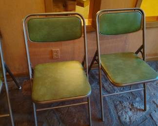 VTG Folder Card Table Chairs