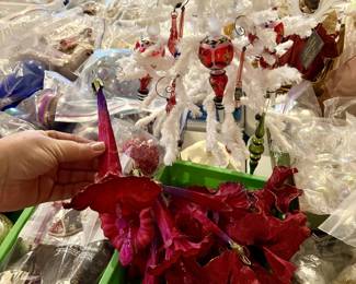 Large assortment of unique ornaments...multiple of each