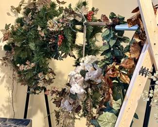 TONS of wreaths and greenery