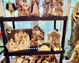 Numerous nativity sets