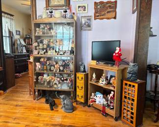 Figurines, Hutch, and Wall Art