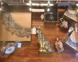 Jay Strongwater Ornaments, Bottle Stopper, and Frame