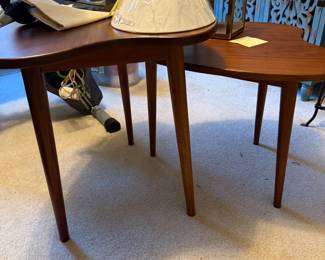 Mid-Century HEART Shaped end tables