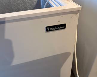 Magic Chef Chest Freezer in garage