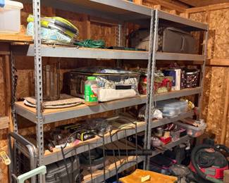 Shelving units in garage