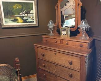 Antique dresser with mirror