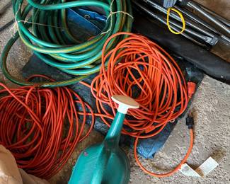 Garage Finds Ext Cords and Hoses
