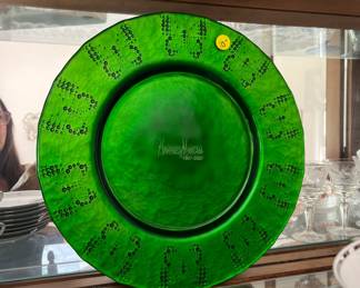 Neiman Marcus Green Glass Plate