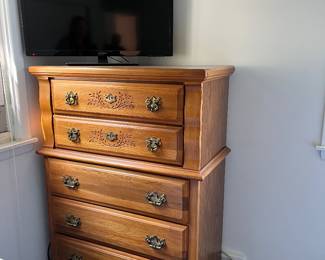 Oak Dresser and TV