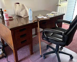 Mission Oak Desk and Office Chair