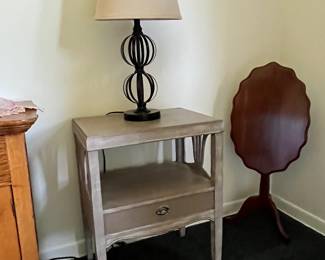 HP Side Table and Black Lamp