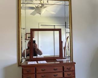 Gold Mirror and Handmade Jewelry Box
