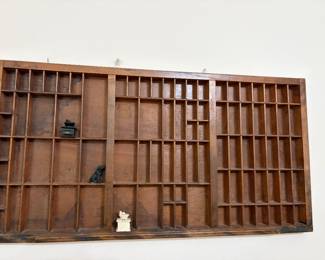Vintage Hamilton manufacturing company type shadowbox