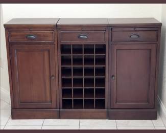 3 Pc Wine Cabinet Credenza Bar