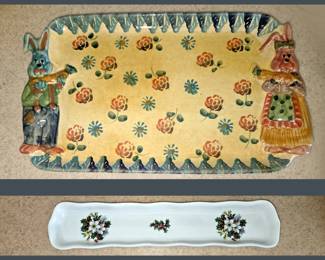 Rabbit Platter and Limoges Dish