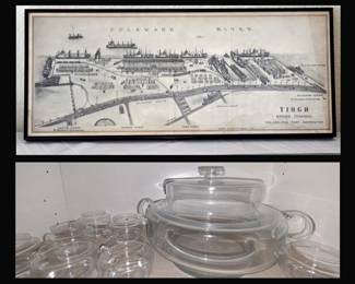Tioga Marine Terminal Map Philly and Unique Glass Bowl and Cup Set