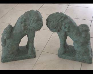 Pair of Fairly Large Foo Dogs