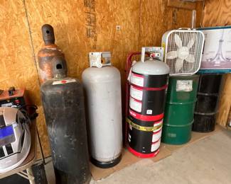 Propane and acetylene tanks