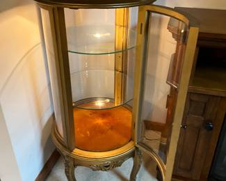 Stunning round curved glass cabinet