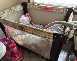 Baby Play Bed + Toys 