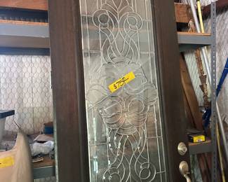 Leaded Glass Door - Extra Tall