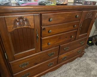 Fancy Chest of Drawers with Glass Door