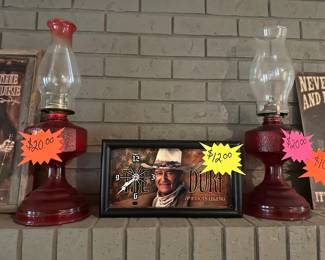 Oil lamps - Sign Clocks - Signs