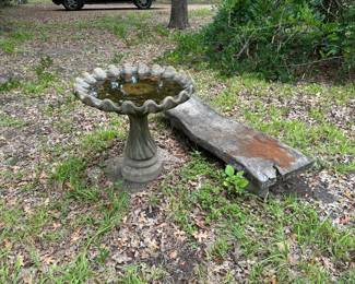 Bird Bath - Bench