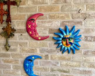 clay suns and moons